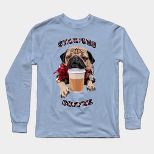 Star Pugs Coffee Long Sleeve T-Shirt